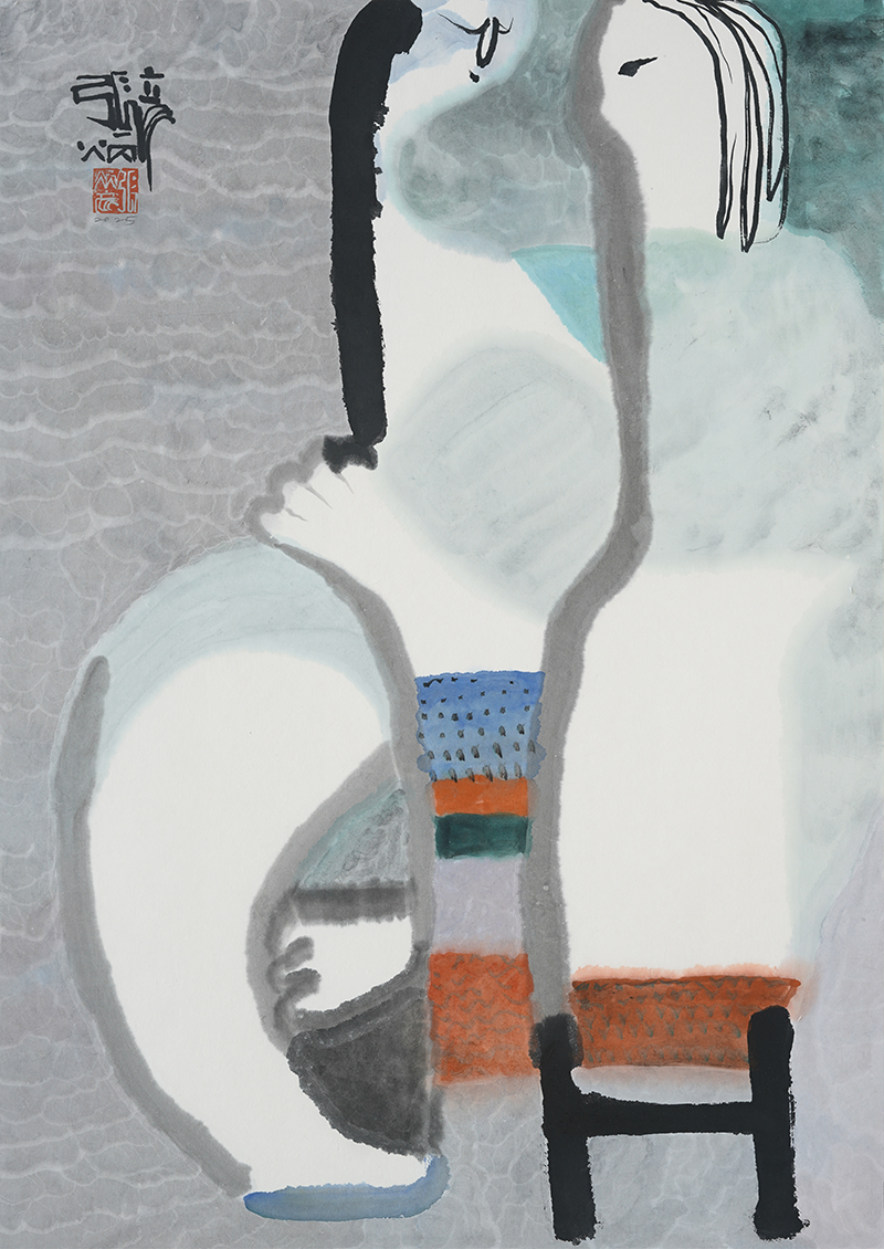 Jang Byeong Eun · Eastbrush · 张炳彥 · figure · ink_and_light_color_on_paper · 841mm_x_594mm · 2025